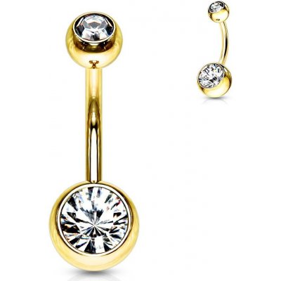 Šperky4U pozlacený piercing banánek malý BS01014C-161046 – Zboží Dáma