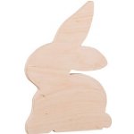 ČistéDřevo Dřevěný ozdobný zajíc 10 cm – Zboží Dáma