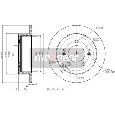 Brzdový kotouč KIA zadní MAGENTIS SPORTAGE 2.0-2.7 V6 04- 0986AB6002 MAXGEAR