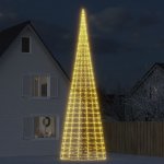 vidaXL LED vánoční stromek na stožár 1534 teplých bílých LED 500 cm – Hledejceny.cz