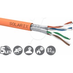 Solarix SXKD-7A-1200-SSTP-LSOHFR-B2ca instalační SSTP, Cat7A, drát, LSOHFR, cívka, 500m