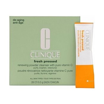 Clinique Ultra jemný čistící pudr s čerstvým vitamínem C Fresh Pressed Renewing Powder Cleanser With Pure Vitamin C 28 x 0,5 g