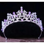 B-Top postříbřená korunka do vlasů s fialovými krystaly – Zboží Dáma B-Top postříbřená korunka do vlasů s fialovými krystaly – Zboží Dáma