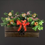 Amadea Dřevěný vánoční truhlík s vločkou tmavý 52x21,5x17 cm – Hledejceny.cz