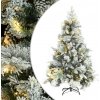 Vánoční stromek zahrada-XL Vánoční stromek zasněžený s LED a šiškami 150 cm PVC a PE