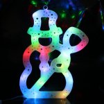 eCa Vánoční závěsná LED Sněhulák 29 x 22 cm IP20 multikolor – Hledejceny.cz