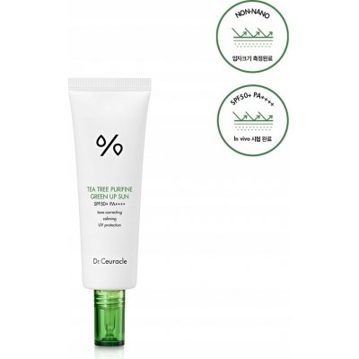 Dr.Ceuracle Tónovaný pleťový krém na opalování SPF50 Tea Tree Purifine (Green Up Sun) 50 ml – Zboží Dáma