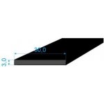 0596033 Pryžový profil 3x30mm, EPDM 70°Sh obdélníkový – Zboží Dáma