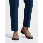 Stylové mokasíny béžové dámské na platformě – Zboží Dáma