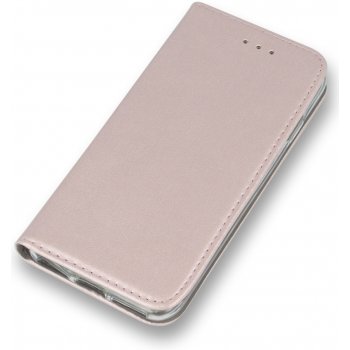 Pouzdro 1Mcz Magnetic Book Xiaomi Redmi Note 10, Redmi Note 10S, Poco M5s růžově zlaté