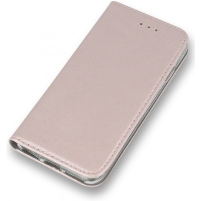 Pouzdro 1Mcz Magnetic Book Xiaomi Redmi Note 10, Redmi Note 10S, Poco M5s růžově zlaté