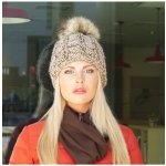 Čepice s lurexem a kožešinovou bambulí originál 5738 originál – Hledejceny.cz