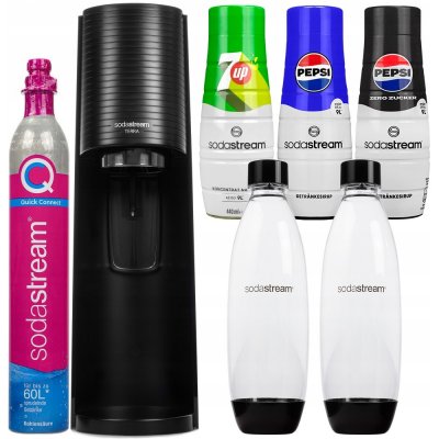 SodaStream Terra Black + 2 Lahve + Sirupy – Zboží Dáma