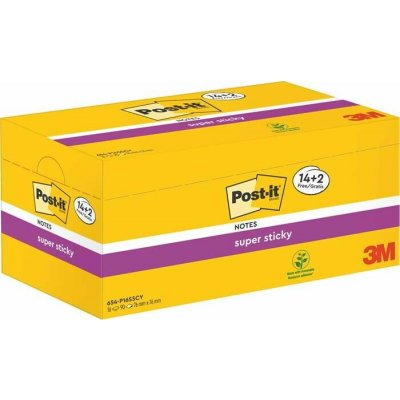 3M POSTIT Samolepicí bloček Super Sticky, žlutá, 76 x 76 mm, 16x 90 listů, 3M POSTIT 7100235021 ,balení 1440 ks 94138 – Hledejceny.cz