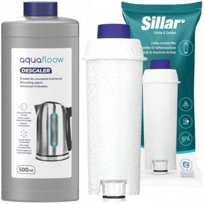 Sillar Delonghi + odstraňovač vodního kamene AquaFloow 500ml – Zboží Dáma
