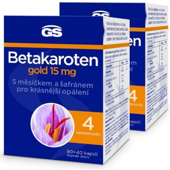 GS Betakaroten gold 15 mg 2 × 120 kapslí