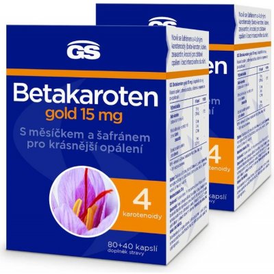 GS Betakaroten gold 15 mg 2 × 120 kapslí – Zbozi.Blesk.cz