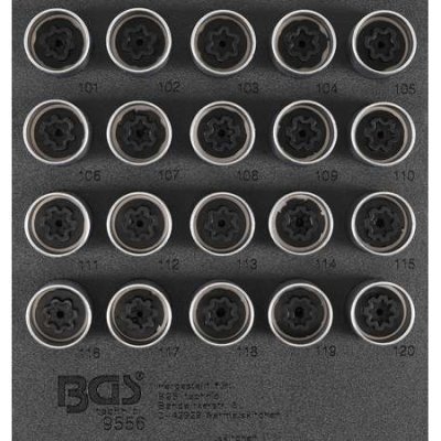 BGS Technic BGS 9556 Nástrčné hlavice 17 mm pro bezpečnostní šrouby kol Opel/Vauxhall (typ A) (Sada 20 dílů) – Zbozi.Blesk.cz