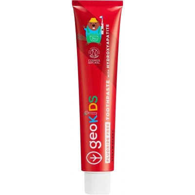 georganics geoKIDS Fluoride Free Toothpaste Strawberry & Hydroxyapatite 75 ml – Hledejceny.cz