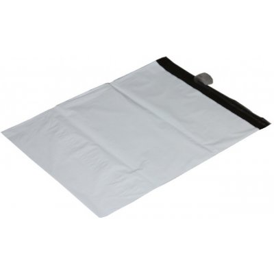 100 ks - Obálka plastová samolepicí bílo-černá 400x500, tl. 0,07 (80% podíl recyklátu) – Zboží Živě