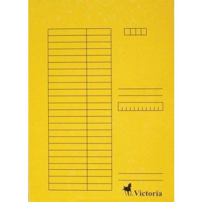 VICTORIA Desky s chlopněmi žluté karton A4 VICTORIA balení 5 ks – Zboží Mobilmania