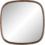White Label Hnědé dřevěné závěsné zrcadlo Nyko 50 cm – Hledejceny.cz