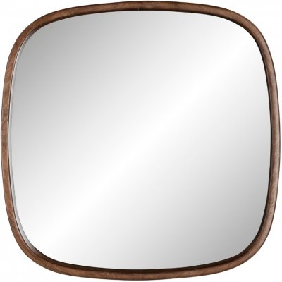 White Label Hnědé dřevěné závěsné zrcadlo Nyko 50 cm – Hledejceny.cz