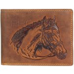Greenburry pánská kožená peněženka 1705 Horse-25 hnědá ražba koňě