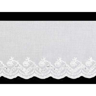 Bavlněná madeira šíře 11 cm Varianta: bílá, Balení: 1 m – Zboží Dáma