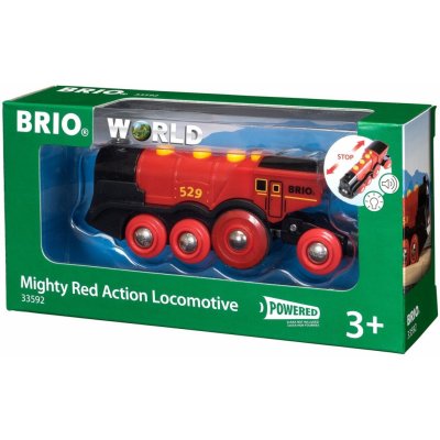 Brio 33592 Vláček World Mohutná červená akční lokomotiva – Zboží Mobilmania