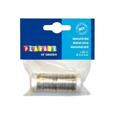 Playbox Vázací drátek stříbrný na špulce 80 m x 0,3 mm – Zboží Dáma