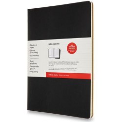 Moleskine Sešity černý hnědý A4 plánovací linkovaný 2 ks