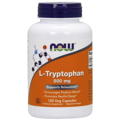 NOW Foods L-Tryptofan 500 mg 120 rostlinných kapslí – Zboží Mobilmania