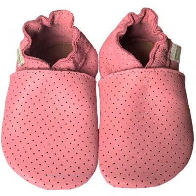 Hopi Hop barefoot kožené capáčky děrované růžové – Sleviste.cz