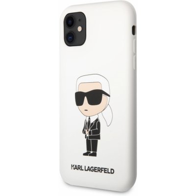 Pouzdro Karl Lagerfeld Liquid Silicone Ikonik NFT iPhone 11 bílé – Zboží Mobilmania