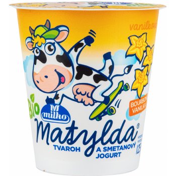 Milko Matylda Bio Tvaroh a smetanový jogurt vanilka 125 g