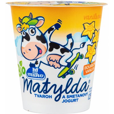 Milko Matylda Bio Tvaroh a smetanový jogurt vanilka 125 g – Zboží Mobilmania