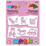 Magic šablony papírové 6 ks sada V BABY – Zbozi.Blesk.cz