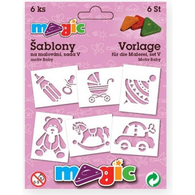 Magic šablony papírové 6 ks sada V BABY – Zbozi.Blesk.cz