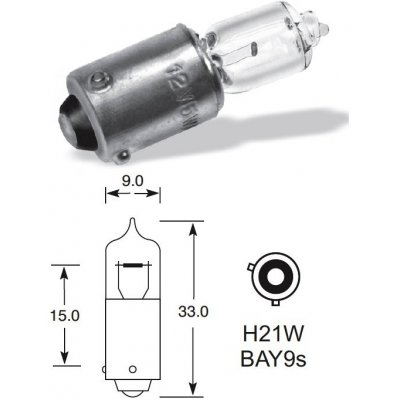 Elta H21W BAY9s 12V 21W