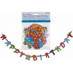 Girlanda Happy Birthday barevná – Zboží Dáma