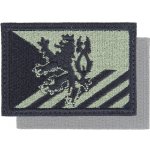 Nášivka: Vlajka Česká republika se šikmými pruhy+Lev [64x44] [ssz] olivová | černá – Zboží Dáma