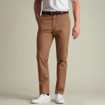 Charles Tyrwhitt Nežehlivé chinos kalhoty Ultimate Non-Iron Chinos Camel – Zboží Dáma