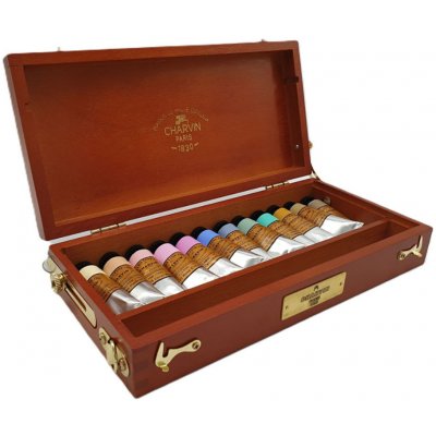 Charvin olejové barvy Extra Fine 12 x 20 ml dřevěný kufřík – Zboží Dáma