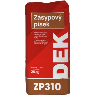 DEK Písek zásypový hrubý 25 kg – Hledejceny.cz