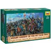 Sběratelský model Zvezda Wargames AoB figurky 8044 English Knights 100 Years War 1:72