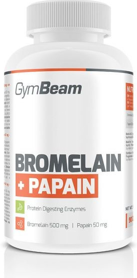 GymBeam Bromelain Papain 90 kapslí