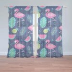 Záclony Růžoví plameňáci: 2 ks - 150x250 cm - Sablio – Hledejceny.cz