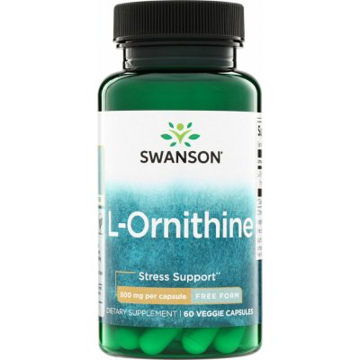 Swanson L-Ornithine L-Ornitin 500 mg 60 rostlinných kapslí – Hledejceny.cz
