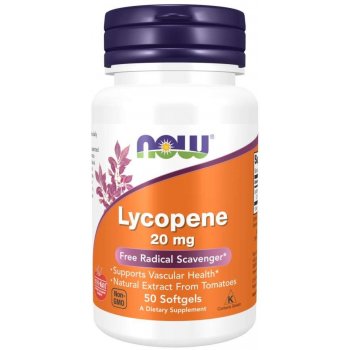 NOW Lycopen 20 mg 50 softgelových kapslí